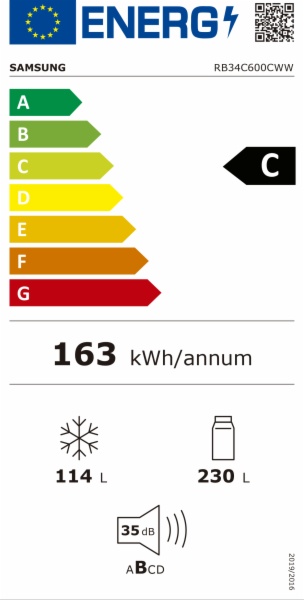 FRIGORIFICO COMBI SAMSUNG RB34C600CWW/EF